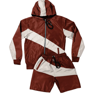 Women's Color Blocking Tracksuit Set Hooded Full Sleeve Sporty <b>Joggers</b> With Side Pockets Breathable Polyester Autumn Wear - Product Image 5