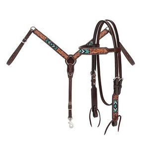 Conjunto de cuello y cabeza tallado con cuentas occidentales de cuero Argentino más vendido a un precio asequible - Product Image 1