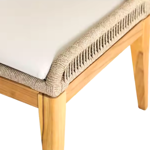 เก้าอี้รับประทานอาหารกลางแจ้งทันสมัย-ร่วมสมัยเชือกเก้าอี้รับประทานอาหารเก้าอี้ไม้สักขายส่ง - Product Image 6