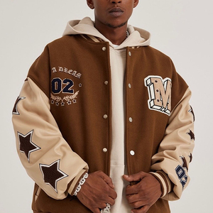 Veste d'hiver unisexe personnalisée avec broderie, nouvelle veste bomber universitaire, veste varsity, 100% laine, coupe-vent, style punk - Product Image 3