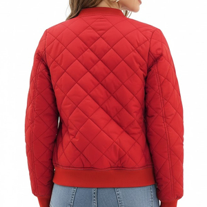 Blouson Bomber Femme Personnalisé avec Logo, Léger et Confortable, Qualité Supérieure, Fermeture Éclair, Tricoté, Respirant, Écologique - Product Image 2