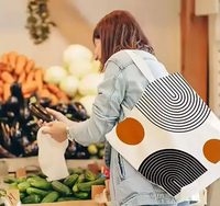 Sac fourre-tout en coton pour femme de haute qualité, imperméable, vente en ligne, prix bas, sac fourre-tout en coton pour femme très vendu