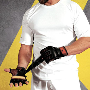 Guantes de MMA de Cuero de Alto Rendimiento con Cierre de Gancho y Bucle, Diseño Ligero para Grappling y Golpes, Costuras Reforzadas, Agarre Fuerte - Product Image 4