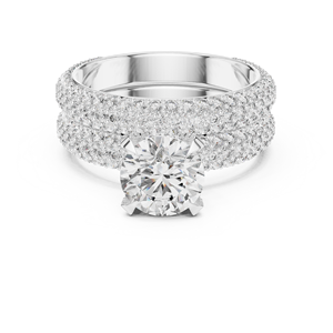 Wholesale 925 Sterling Silver Round Cut Moissanite <b>Diamond</b> <b>Ring</b> Engagement Jewelry OEM ODM Manufacturer Supplier - Product Image 1