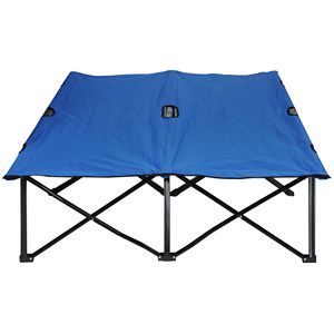 Lettino da campeggio pieghevole per 2 persone, extra largo 50 pollici, portatile con borsa per il trasporto, letto rialzato per spiaggia, escursioni, arredo da esterno - Product Image 6