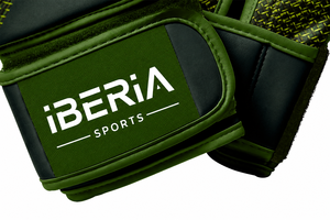 ถุงมือชกมวย IBERIA รุ่นพรีเมียม สีดำเขียวมะกอก ลายทอ สำหรับฝึกซ้อม รับทำโลโก้ตามสั่ง แบบ OEM ODM ขายส่งอุปกรณ์ชกมวย - Product Image 5