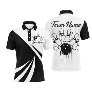 Sublimation Printing Breathable Plus Size Available Multiple Sizes for Teams Fashionable 100% Polyester <b>Bowling</b> Jersey Low MOQ - Product Image 1