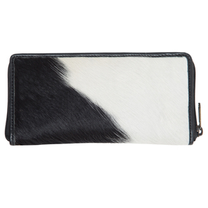 Genuine Cowhide Luxury Women's Wristlet Handbags Custom Logo Zipper Closure Button Tassel Polyester Lining <b>Phone</b> <b>Case</b> Clutch - Product Image 2