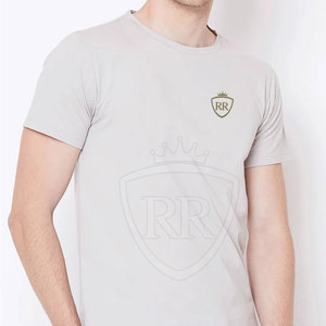 T-shirt décontracté pour homme à col rond en tricot 100% coton - Confort respirant pour les activités quotidiennes et les vêtements de sport - Product Image 2
