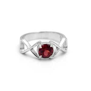 925 Sterling <b>Silver</b> Natural <b>Garnet</b> <b>Ring</b> Handmade Gemstone Jewelry Elegant Gift For Her Engagement Christmas - Product Image 6