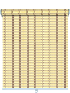 Persiana Enrollable de Bambú Inalámbrica Integrada con Diseño Natural Liso y Patrón Horizontal que Filtra la Luz para Interiores Ecológicos - Product Image 3