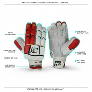 Top Quality Sportswear Training Club Cricket Batting <b>Gloves</b> Red & White Professional Player <b>Gloves</b> Durable Grip Comfort Fit - Product Image 2