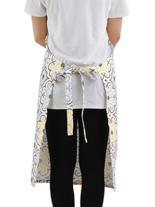 Tablier sans manches 100 % coton avec poches, tissé, personnalisable, écologique, durable, réutilisable, doux, pour usage quotidien, 2 poches, classique - Product Image 5