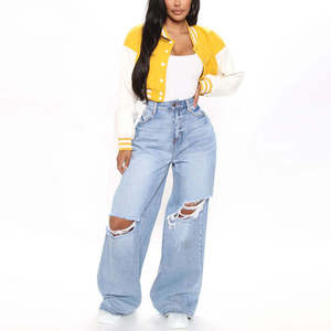 Custom <b>Women</b> Short Stand Varsity <b>Jacket</b> Premium Relaxed Fit Casual Fashion Outerwear Waterproof Breathable OEM ODM Wholesale - Product Image 6
