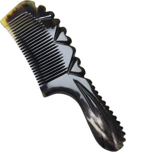 Peine de cuerno de búfalo natural hecho a mano, peine 100% de cuerno natural para peinar el cabello, peine de cuerno de vaca y buey de blossom craft india - Product Image 3