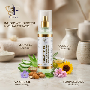 Démaquillant Herbal FLYVY RadiantSplash 100 ml Huile Nettoyante Hydratante Visage en Profondeur Glycérine Aloe Vera Huiles d'Olive et d'Amande - Product Image 1