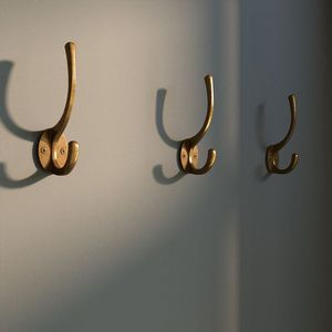 Ganchos de pared de latón vintage, organizador decorativo para la entrada, perchero resistente para abrigos, sombreros, toallas y llaves - Product Image 2