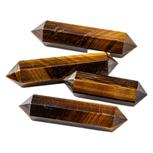 หินไทเกอร์อายธรรมชาติทรงดินสอปลายแหลมขัดเงา สำหรับงานฝีมือ ขายส่ง - Product Image 3