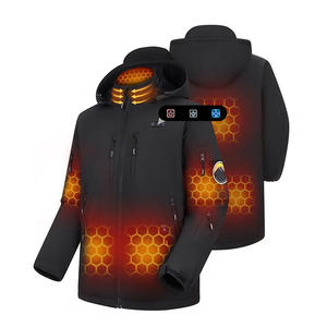 定制男士水洗加热夹克高品质加热夹克防水户外夹克徒步野营徒步滑雪旅行 - Product Image 1
