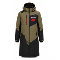 Expédition rapide, vestes longues à capuche pour hommes, textiles écologiques, parkas rembourrés, manteaux chauds pour l'hiver, vente en gros