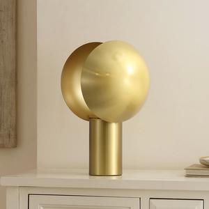 Luxury Hotel Style Brass Table Lamp with Crystal Accent and Designer Base - Product Image 1