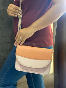 Bolso bandolera elegante de Color rechoncho de cuero reciclado hecho a mano Real, bolso de cuero de alta calidad, bolso bandolera lateral occidental colorido para mujer - Product Image 2