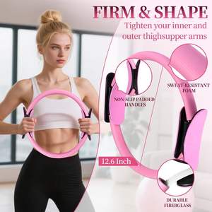 Kit d'accessoires de yoga et Pilates pour l'entraînement : ballon de yoga, anneau de Pilates, bande de résistance et kit de Pilates pour étirements - Product Image 4
