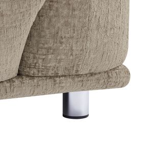 Sofà di grandi dimensioni 2 posti ciniglia Loveseat gambe in metallo in legno massello marrone grigiastro per appartamento ufficio soggiorno comprende 2 - Product Image 6