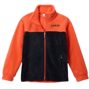 Sweat-shirt pour garçons avec design à blocs de couleur et logo personnalisé, prix d'usine bon marché pour les acheteurs en gros, fermeture éclair / col montant - Product Image 1