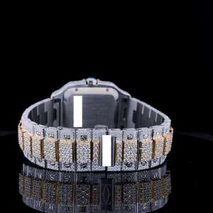 นาฬิกาข้อมือเพชรโมอิสซาไนต์แท้รุ่นใหม่ล่าสุด ดีไซน์หรูหราทันสมัย วัสดุสแตนเลส สไตล์ฮิปฮอป - Product Image 3