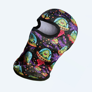 GENERSA SPORTS Cagoule Alien Space Masque intégral unisexe pour enfants 100% polyester réglable pour l'extérieur avec impression par sublimation - Product Image 5
