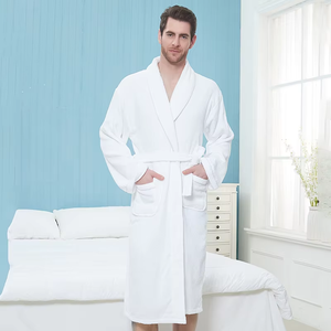 Peignoir en tissu éponge de grande taille, 100% coton, luxueux, unisexe, respirant et confortable. - Product Image 2