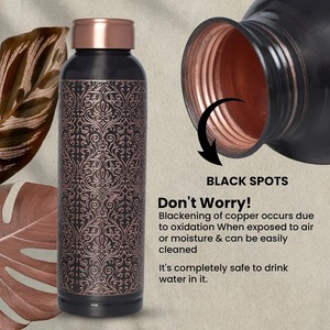 Luxury <b>Copper</b> Water <b>Bottle</b> High Polish Ayurvedic <b>Drinking</b> <b>Bottle</b> for Home Office Travel and Premium Gifting Use - Product Image 5