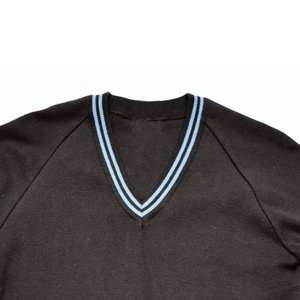 Cárdigans Unisex con Cuello en V, Logotipos Personalizados Negros, Letras Bordadas, Tejido Antiarrugas - Product Image 3