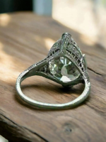 Anillo de Compromiso y Aniversario de Diamante Cultivado en Laboratorio con Corte Pera de 3.00 Ct. del Siglo XIX, Certificado por IGI, Oro de 18k, Estilo Art Deco, Lujoso y Antiguo