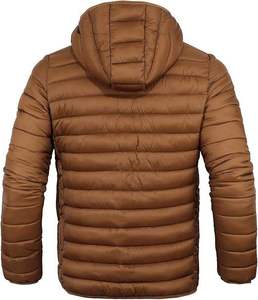 เสื้อโค้ทขนสัตว์บุผ้าสำหรับผู้ชาย ยี่ห้อ ALLIGNED INDUSTRY สีเบจ แบบมีฮู้ด ซิปด้านหน้า สไตล์ลำลอง ทรงพอดีตัว/เข้ารูป  แบบสองด้านใส่ได้ - Product Image 2