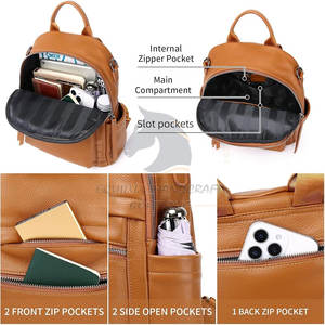 Mochila de Cuero de Primera Calidad Recién Llegada, Mochila de Cuero Cómoda, Mochila de Cuero Genuino - Product Image 5