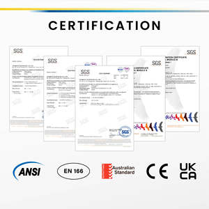 ANSI Z87+ Certified frameless with flexible tips industrial safety glasses for heavy machinery operations - Product Image 2