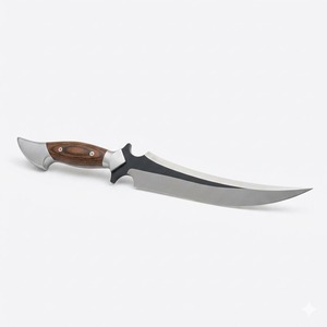 Couteau Bowie à lame fixe, pointe tombante, acier au carbone, 25 cm, manche en bois, chasse, survie en plein air, OEM 38 cm - Product Image 1