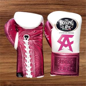 Gants de boxe de haute qualité au prix de gros, design « No Boxing No Life », en cuir de vachette véritable, gants de sparring AS-BG-5032 - Product Image 1