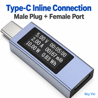 Testeur de puissance USB Type-C 2301C, testeur numérique de tension et de courant CC, moniteur de charge avec minuterie de capacité énergétique pour téléphones