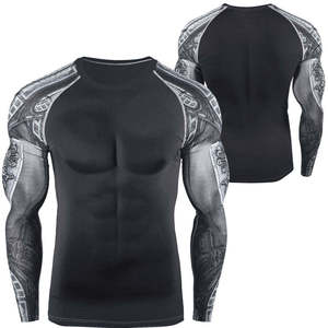 FOX TRADING Rashguard personnalisé pour hommes BJJ MMA à manches courtes, respirant, imprimé par transfert thermique, anti-UV, séchage rapide, Spandex/Polyester - Product Image 2