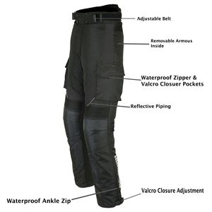 Ensemble veste et pantalon de moto en textile respirant haute performance pour homme et femme, avec protections CE, imperméable, pour toutes les saisons. - Product Image 5