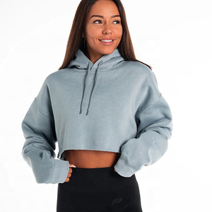 Custom Women High Waist Solid <b>Crop</b> <b>Top</b> Set | 100% Cotton Fleece Gym Yoga Workout Sets Bulk OEM Supplier - Product Image 4