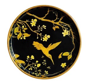 <b>Black</b> Gold Bird Print Serving <b>Tray</b> Set Decorative Wood Bohemian Multi-functional <b>Tray</b> for Tea Coffee Snacks Luxury Home Decor - Product Image 3