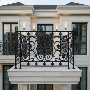 Balaji Metals Rust Resistant Luxurious Balcony Railing Smooth Finish Grey Cast Iron Modern Frameless <b>Adjustable</b> UV 5 Year - Product Image 1