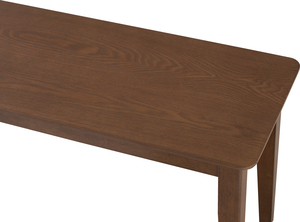 Japandi 140cm Wood Dining <b>Bench</b> Chair with Walnut Finish and Tapered Legs for 3-Seater Dining <b>Table</b> <b>Set</b> - Product Image 4