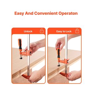 Set di 2 Morsetti a C in Ghisa da 24 Pollici, Capacità di Carico 600 Libbre, Profondità 2-1/2 Pollici, Morsetti Bloccabili per Falegnameria - Product Image 2