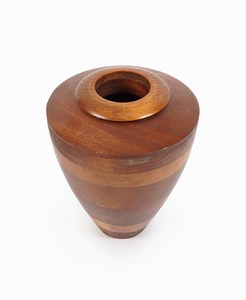 Jarrón de Madera Económico para Decoración Rústica de Casa de Campo, Flores Secas y Accesorios Naturales para el Interior del Hogar por AALIYAN IMPEX - Product Image 1