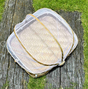 Corbeille de décorticage en bambou naturel du Vietnam, grande, ovale, rustique, durable, écologique, plateau à riz, bol, artisanat décoratif tissé à la main - Product Image 6